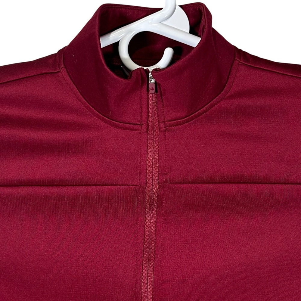 Lady Hagen Womens Small Burgundy Full Zip Mock Neck Golf Athletic Jacket Maroon